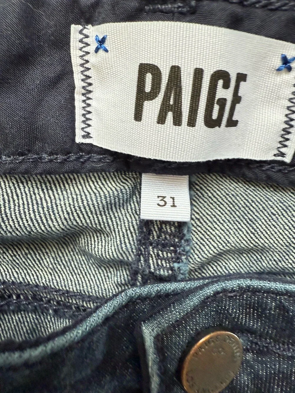 Paige Skyline Straight Jeans Dark Wash Size 31